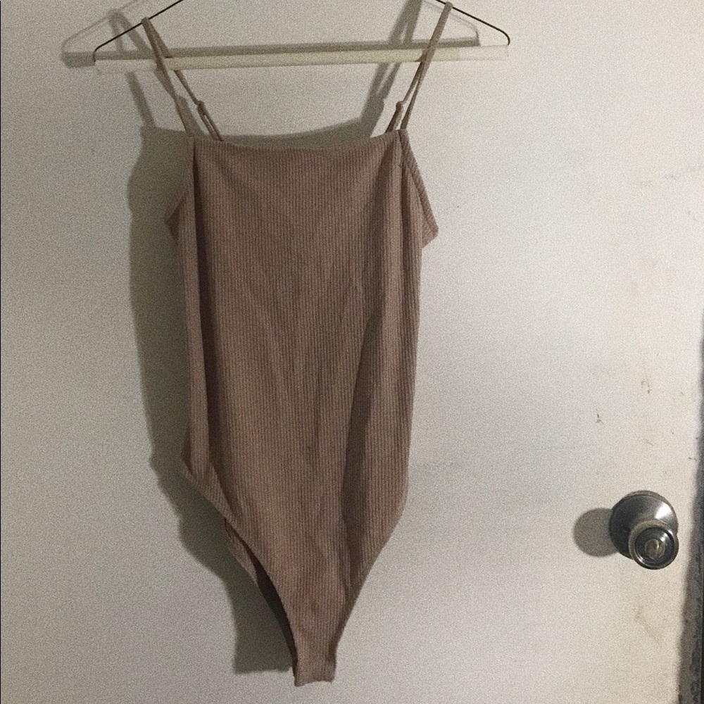 Tan tank top body suit